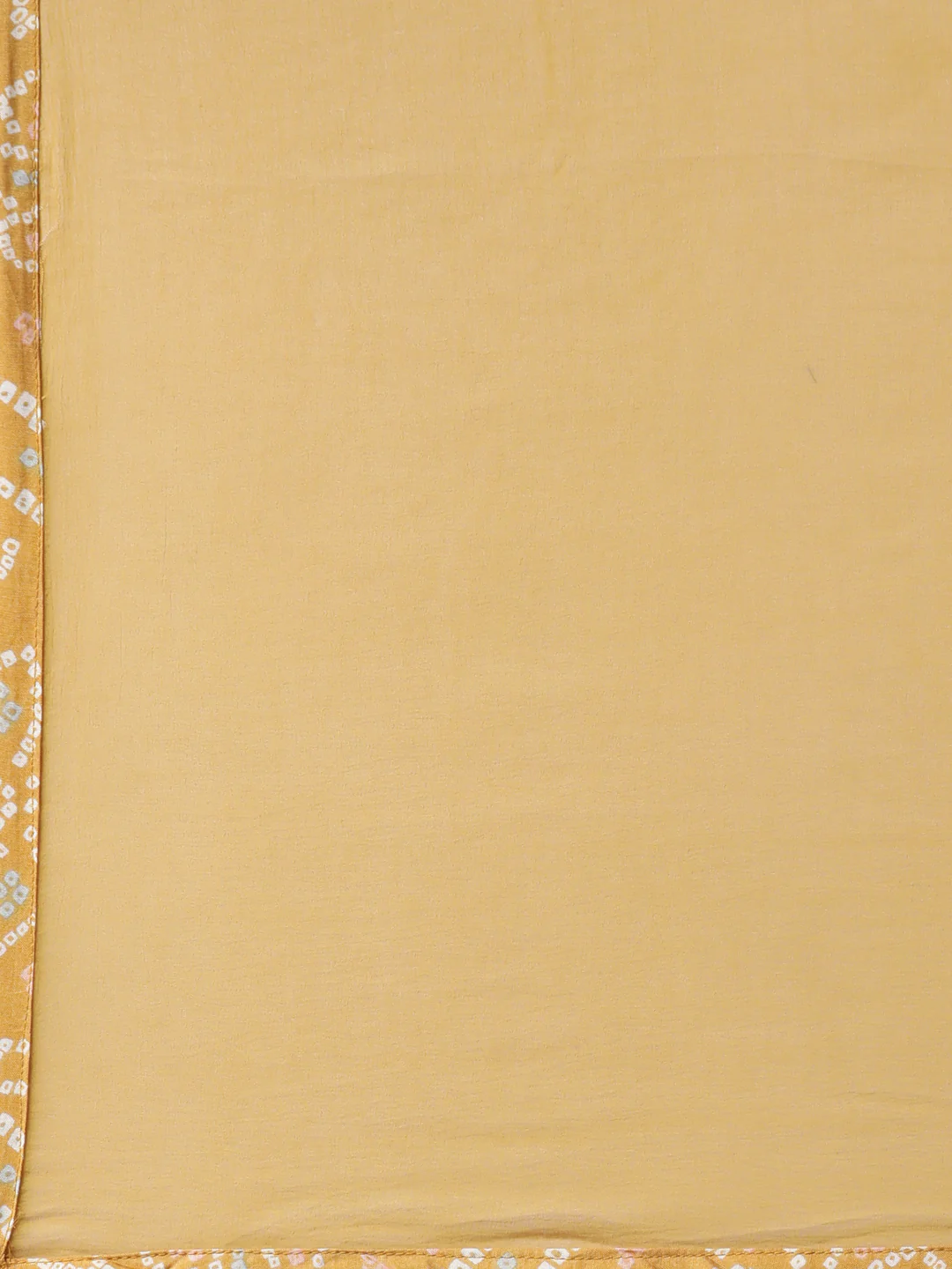 Neerus Mustard Regular Calf Length Printed Kurta Solid Trousers With Dupatta - Image 6