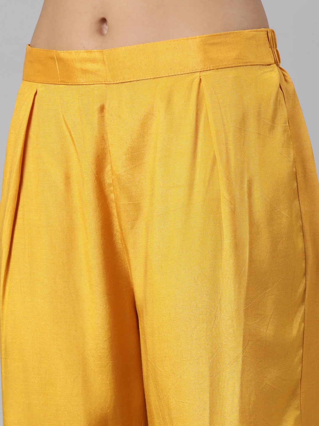 Neerus Mustard Regular Straight Solid Readymade suits - Image 6