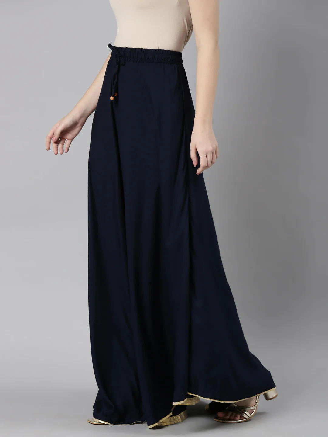 Neerus Navy Blue Color Skirt - Image 2