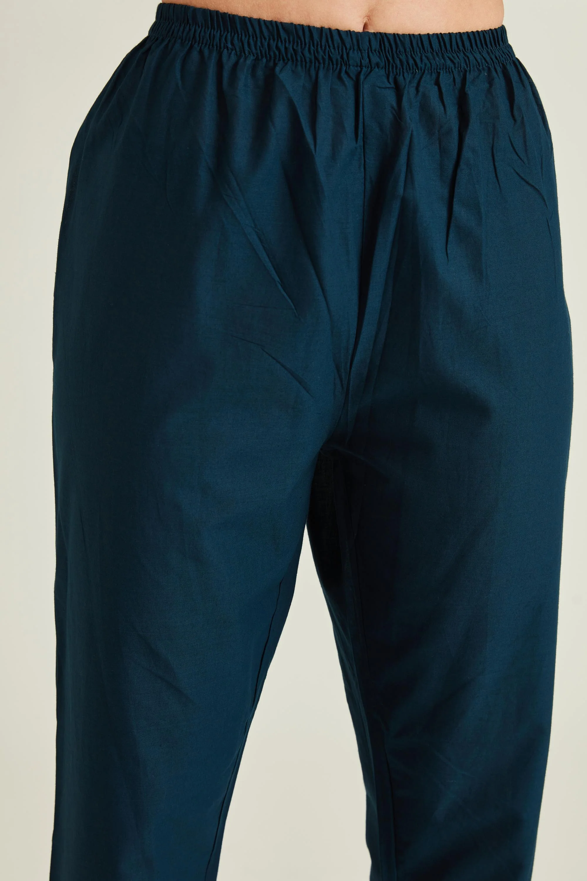 Neerus Navy Blue Colour Banaras Fabric Suit - Image 6