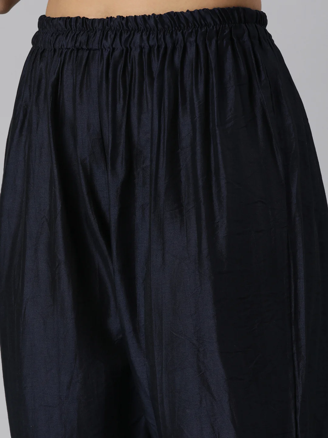 Neerus Navy Blue Regular Straight Floral Readymade suits - Image 6