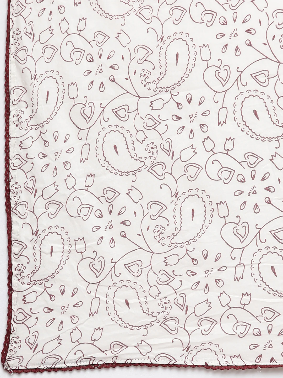 Neerus Off White Regular Straight Paisley Kurta And Salwar With Dupatta - Image 7
