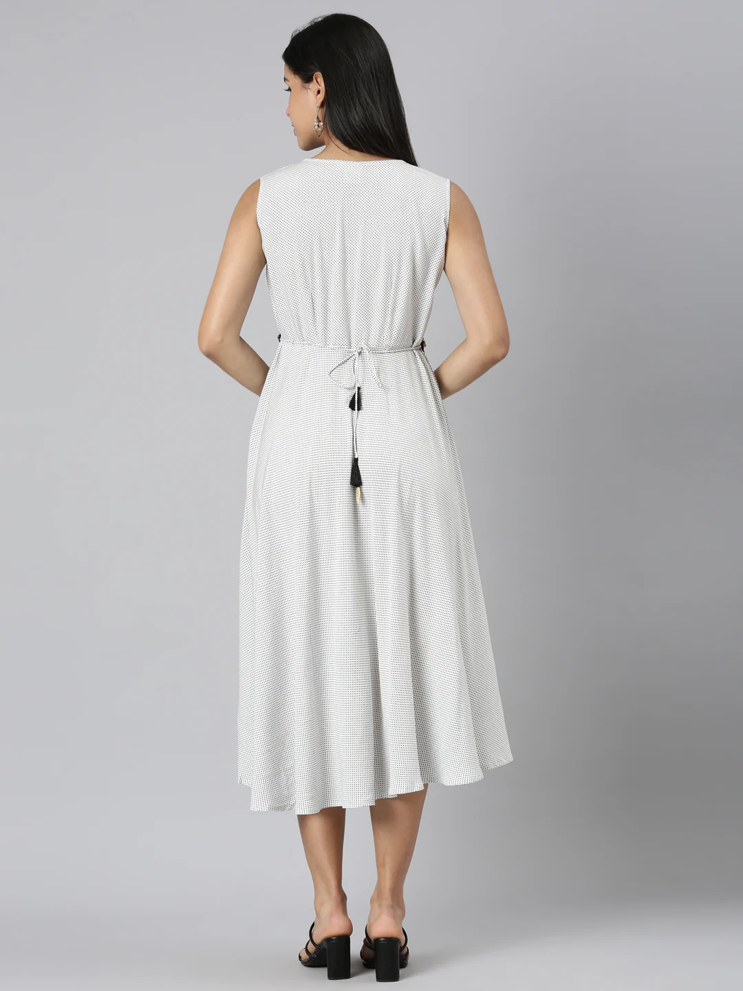 Neerus Off White Straight Casual Bandhani Straight Kurta - Image 3