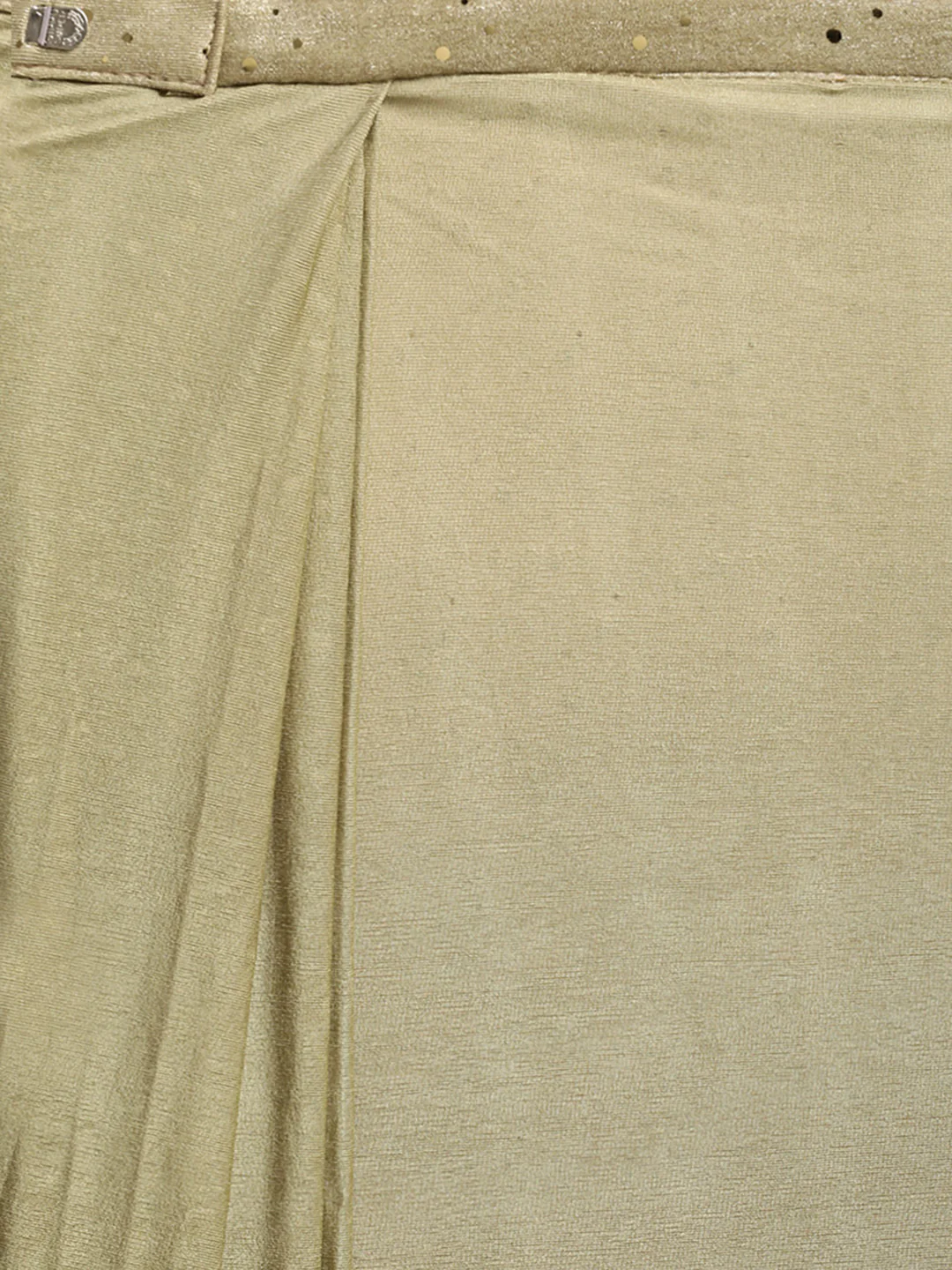 Neerus Olive Color Viscose Rayon Fabric Drape Saree With Stitched Blouse - Image 7