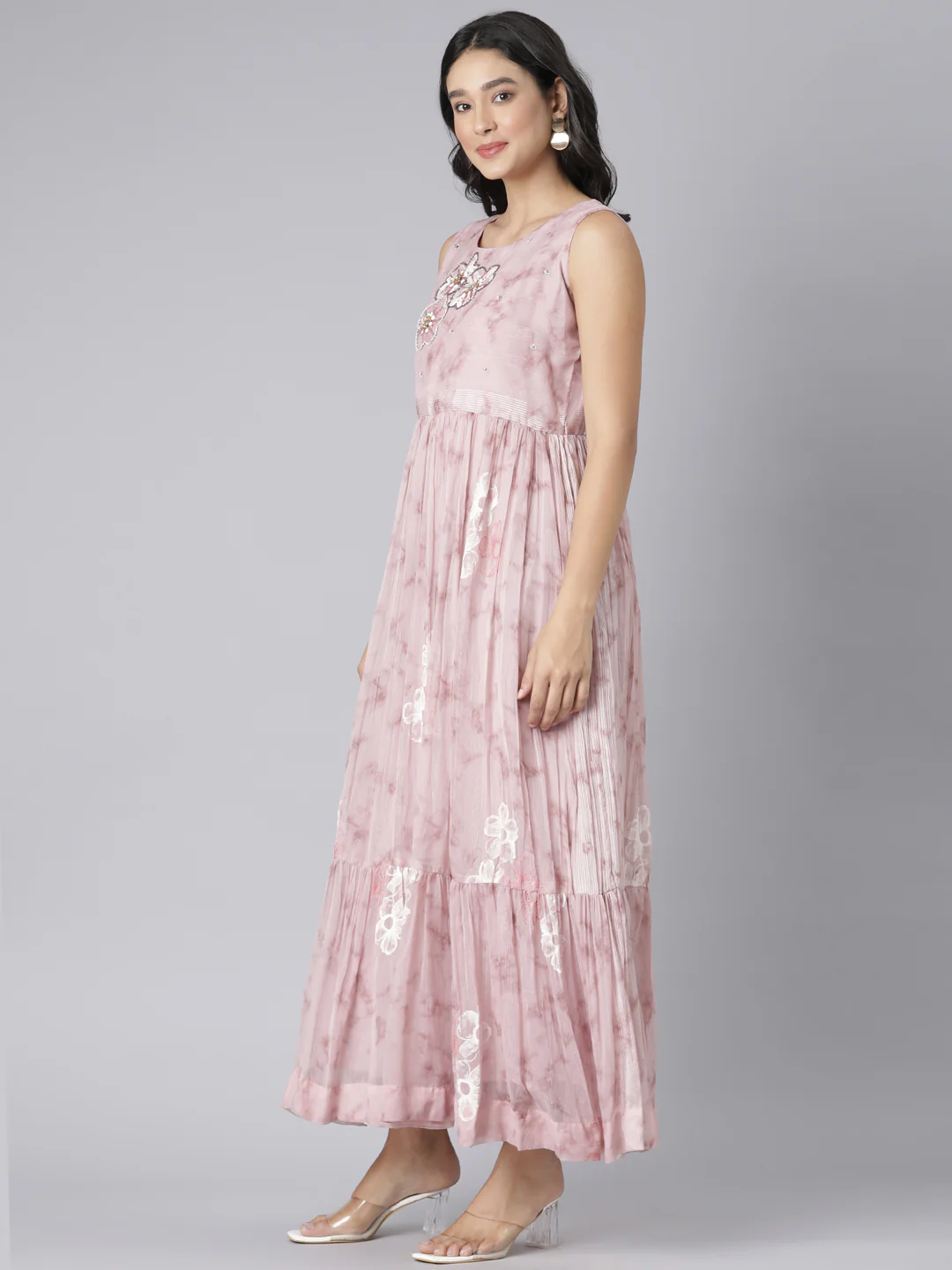 Neerus Onion Casual Floral Maxi Dresses - Image 2