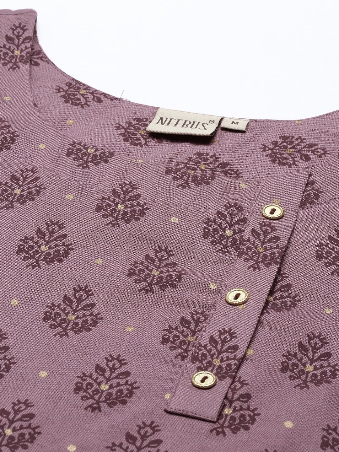 Neerus Onion Color Cotton Fabric Tunic - Image 8