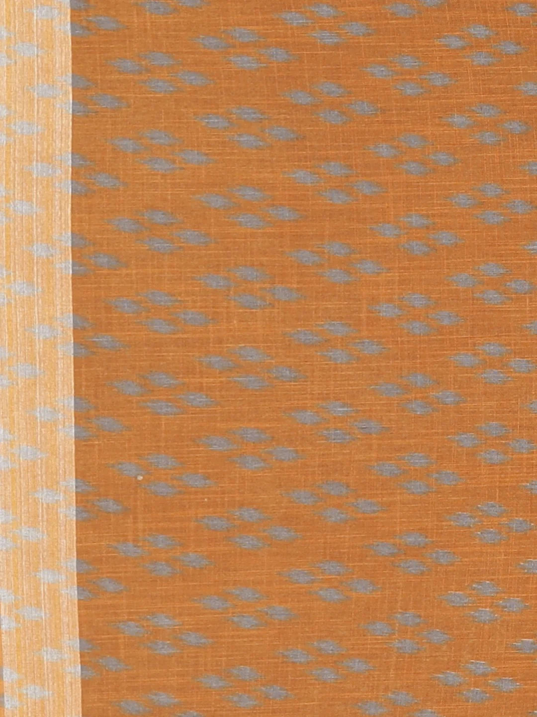 Neerus Orange Printed Saree With Blouse - Image 6