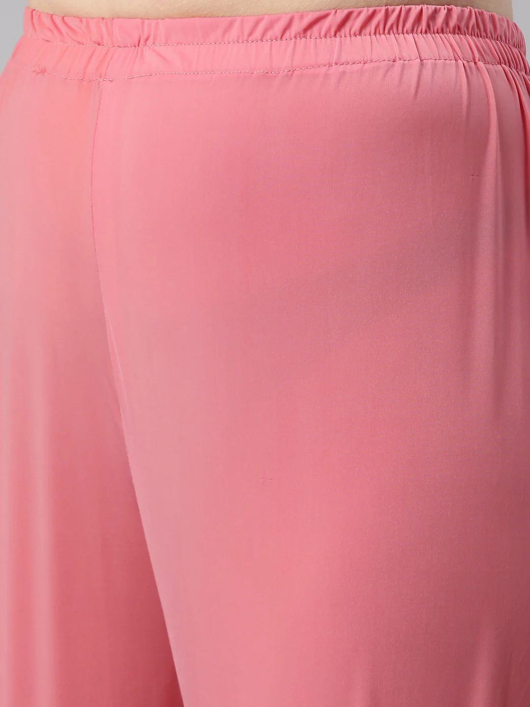 Neerus Peach Color Chanderi Fabric Kurta Set - Image 7