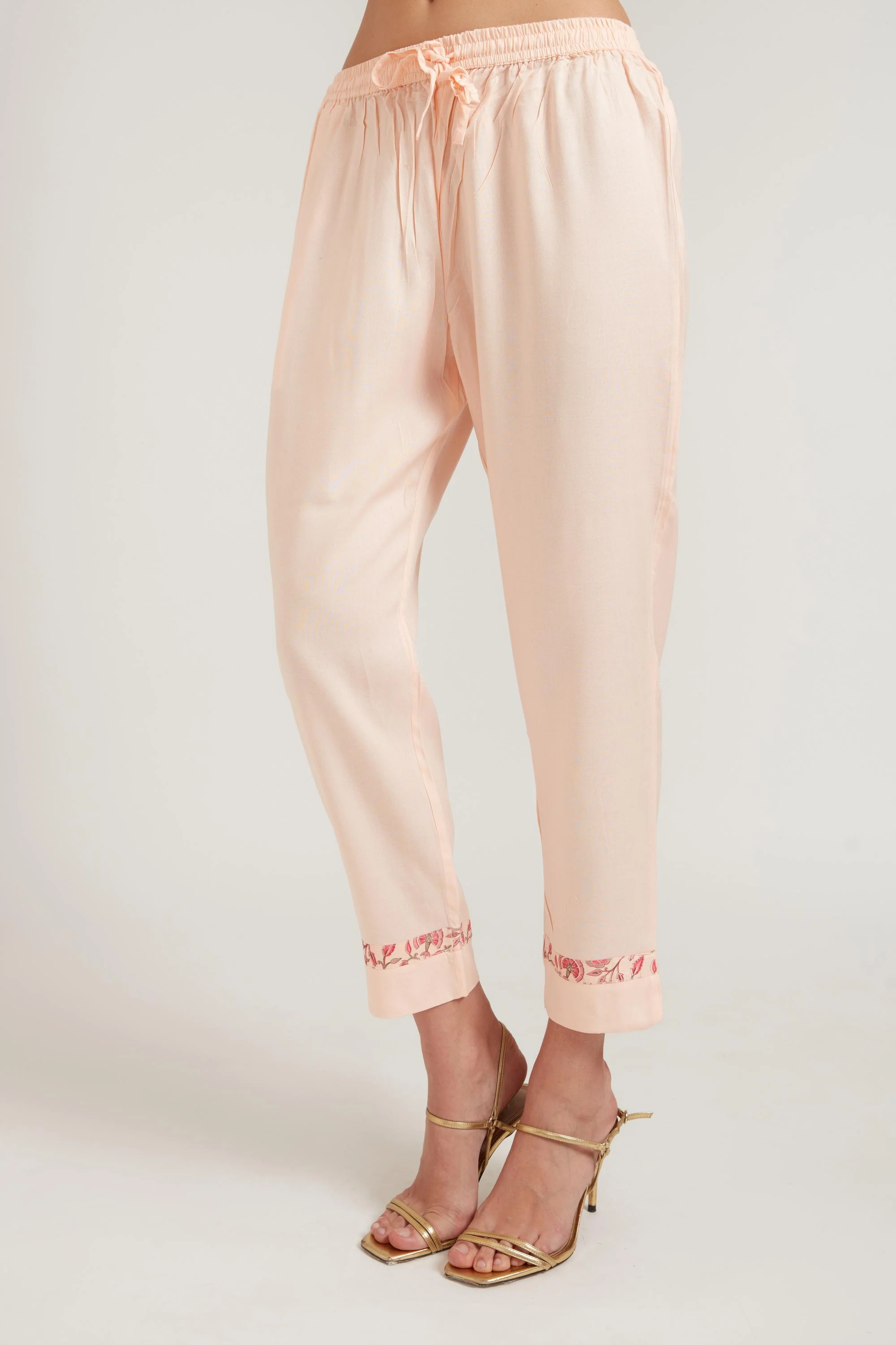 Neerus Peach Color Cotton Fabric Suit Set - Image 7