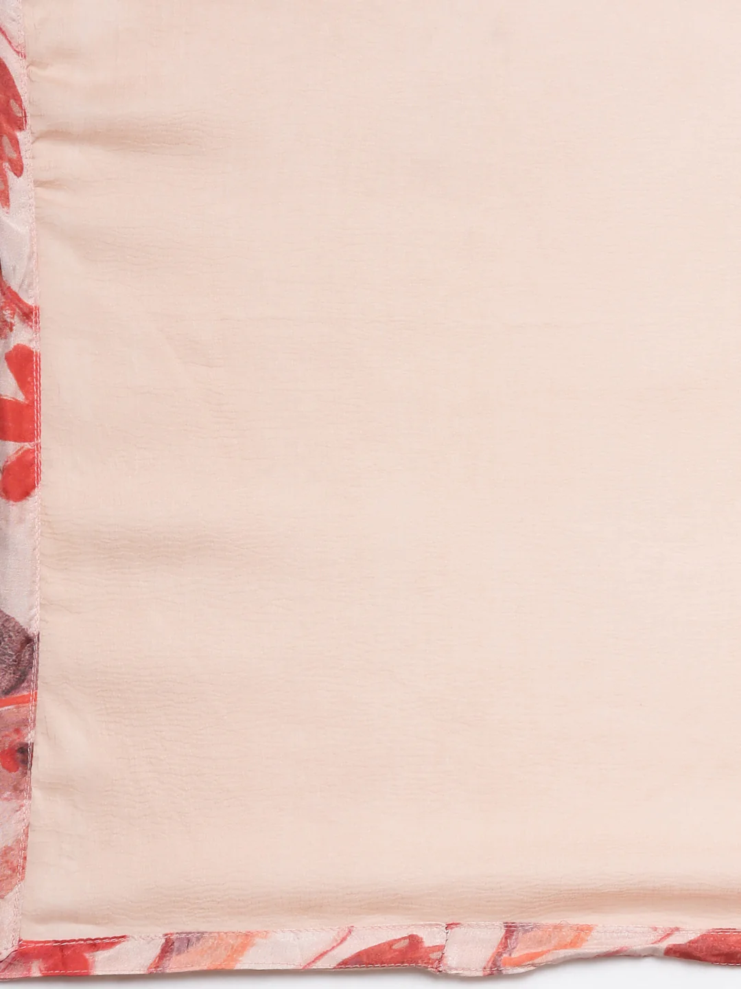 Neerus Peach Regular Straight Floral Kurta And Trousers With Dupatta - Image 7