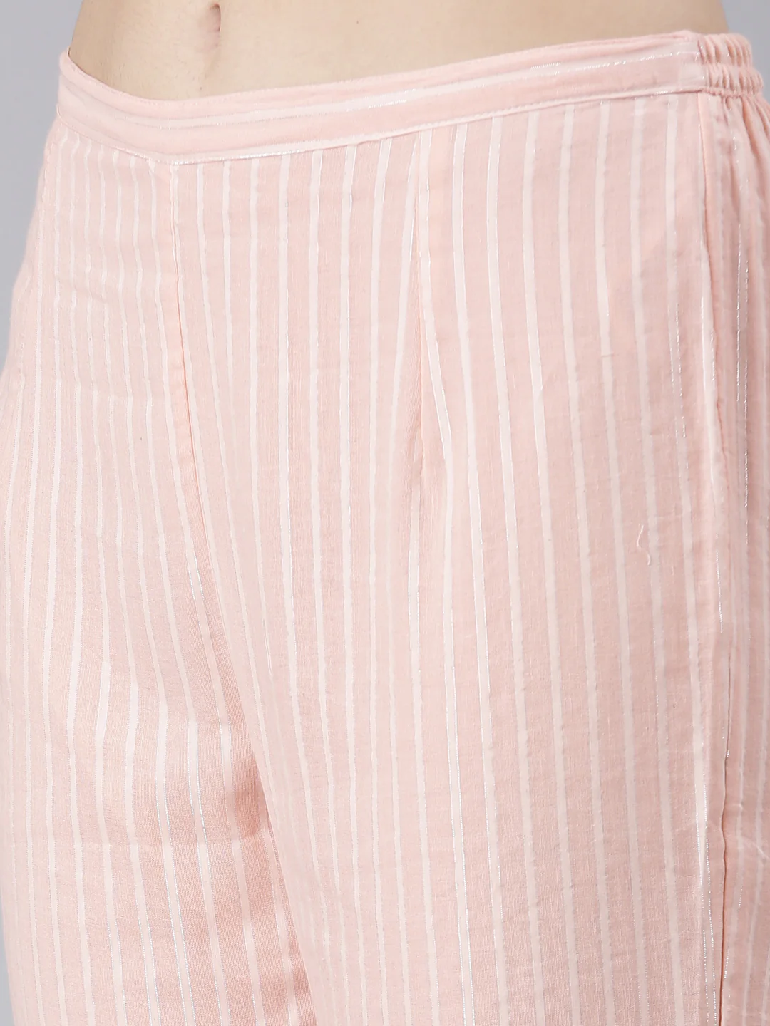 Neerus Peach Regular Straight Printed Kurta And Trousers With Dupatta - Image 6