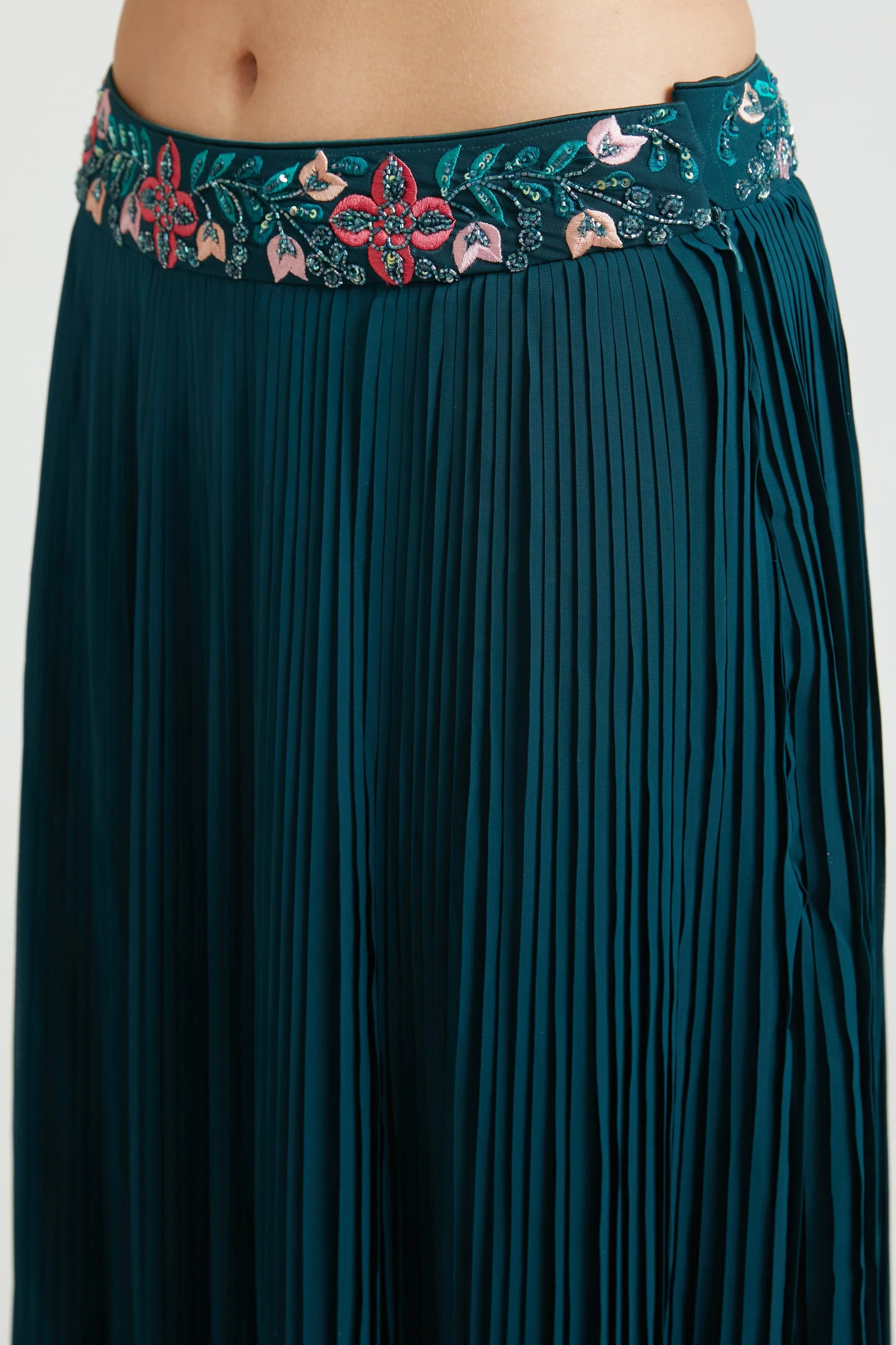 Neerus Peacock Color Georgette Fabric Clothing Set - Image 6