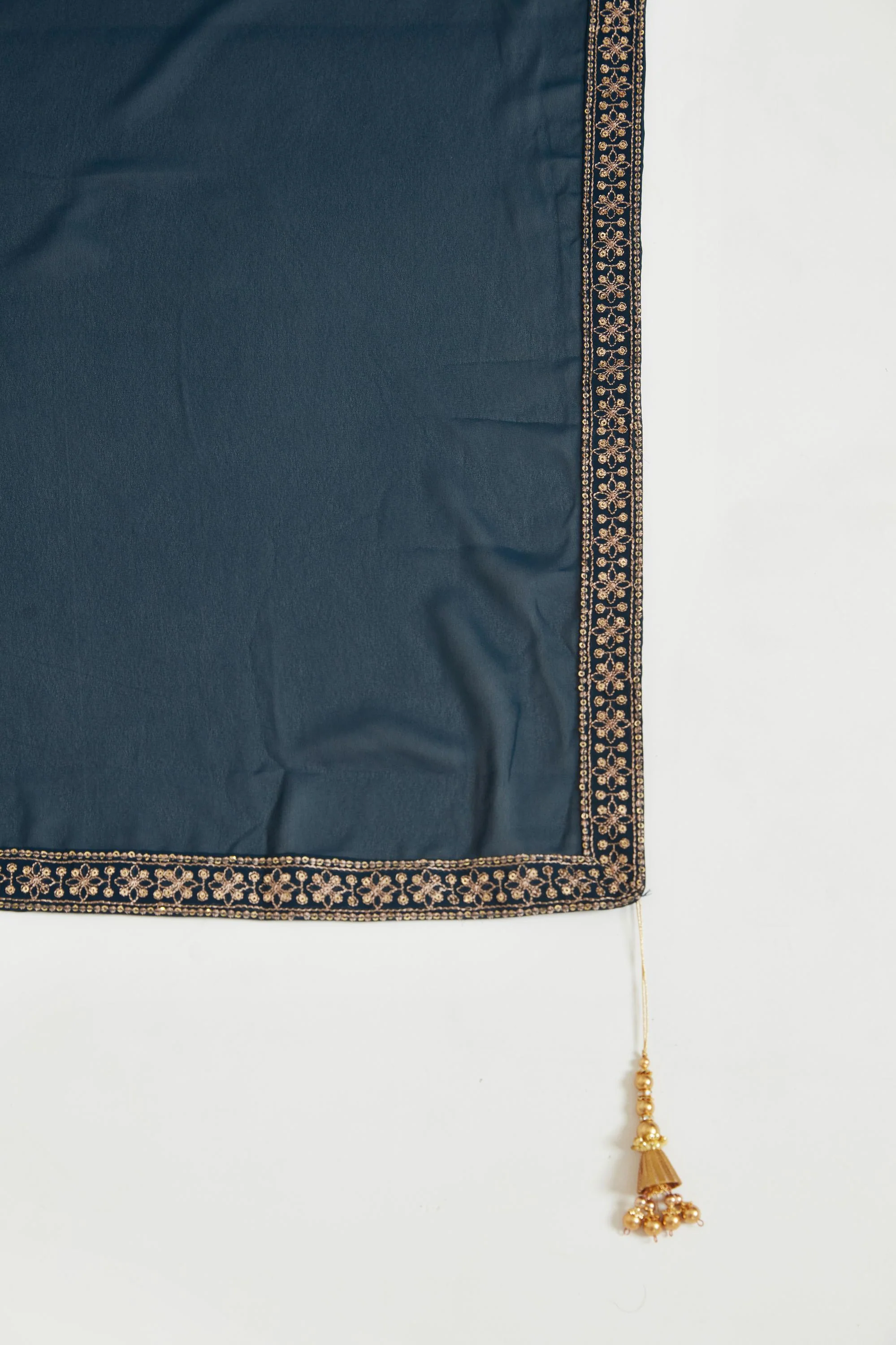 Neerus Peacock Color Georgette Fabric Gown - Image 6