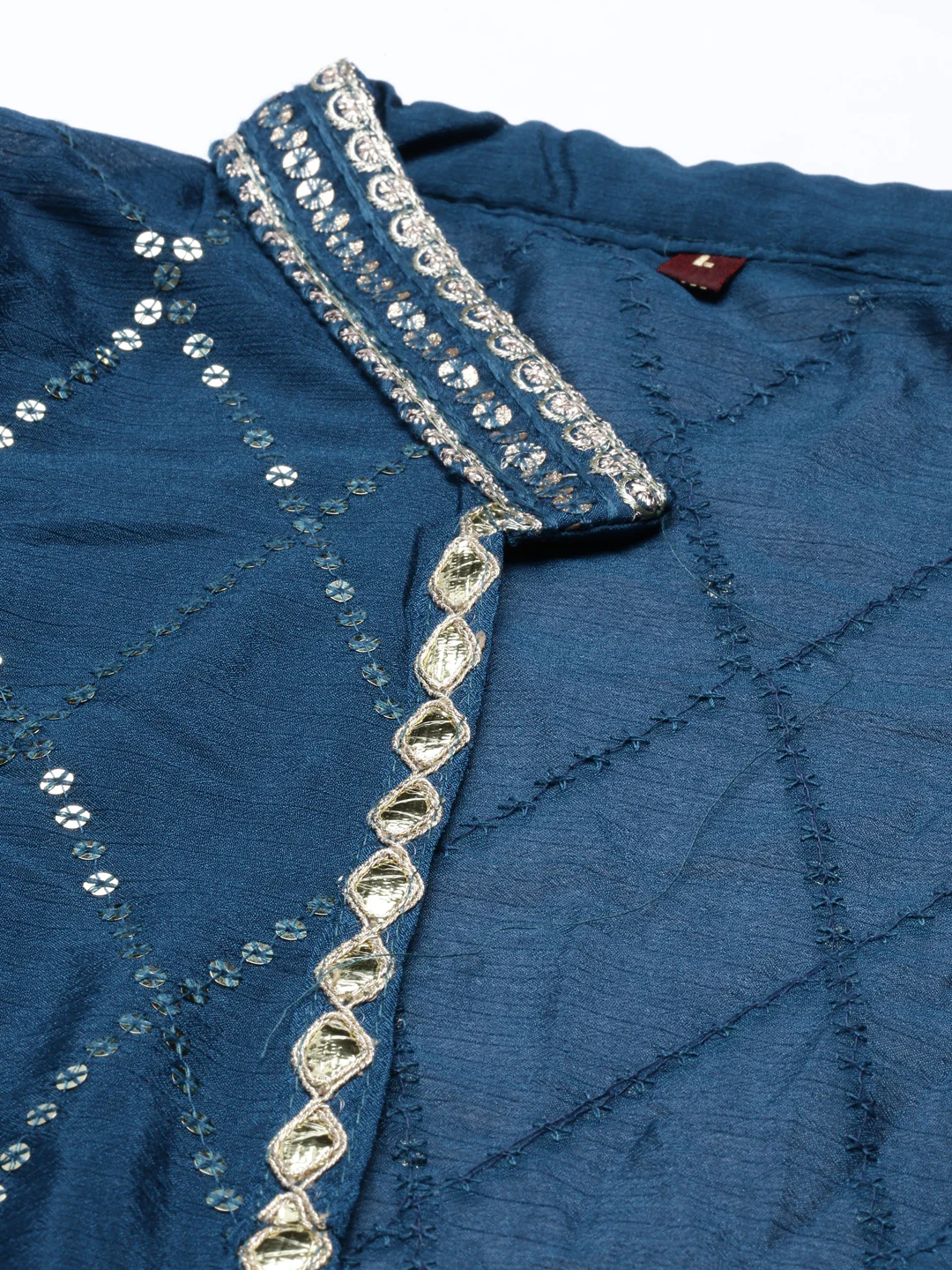 Neerus Peacock Color Georgette Fabric Suit Set - Image 26