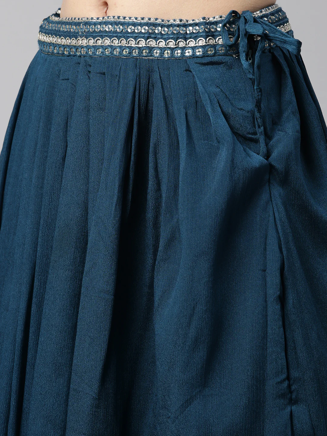 Neerus Peacock Color Georgette Fabric Suit Set - Image 6