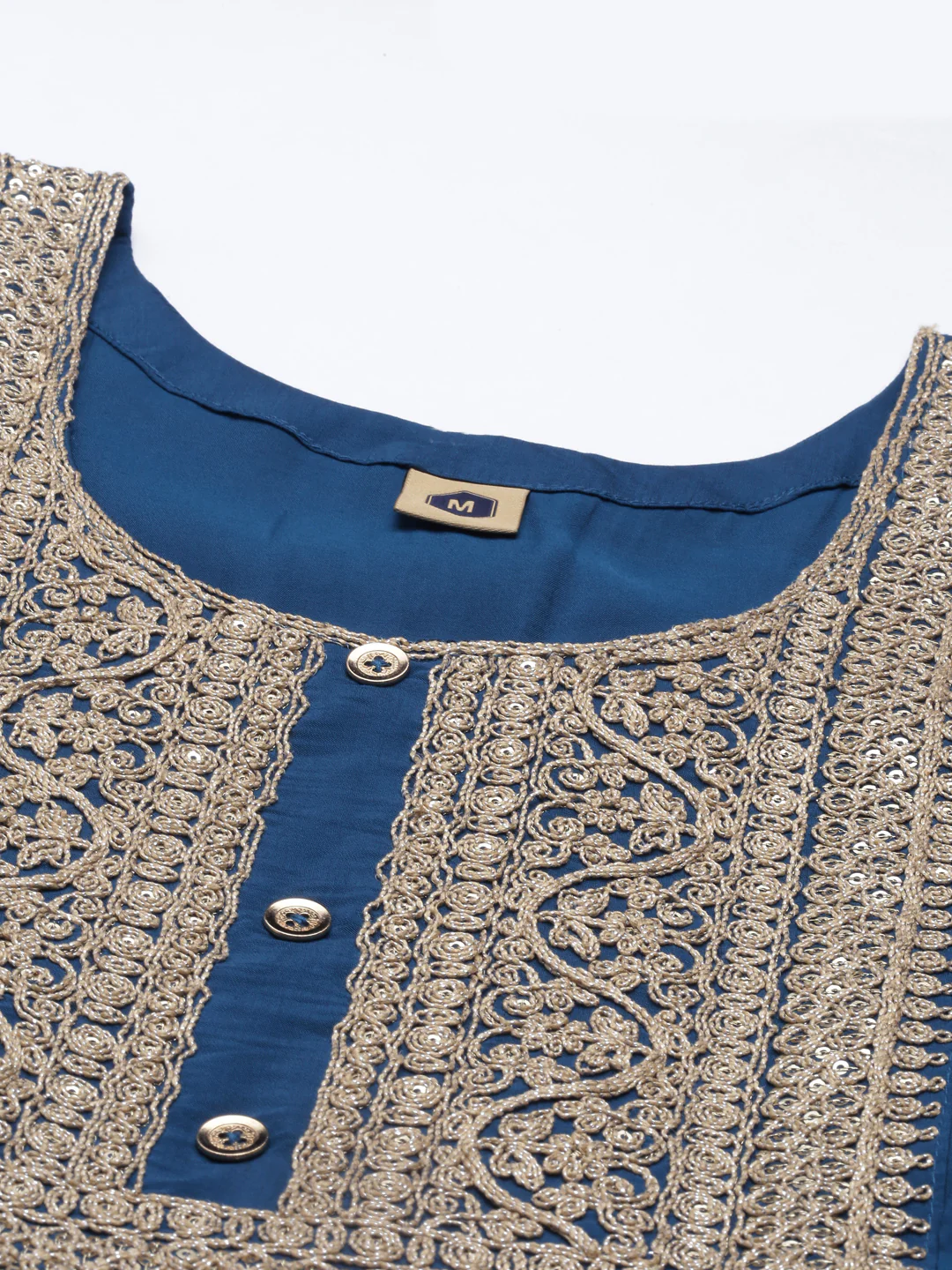Neerus Peacock Color Shantoon Fabric Kurta Sets - Image 7