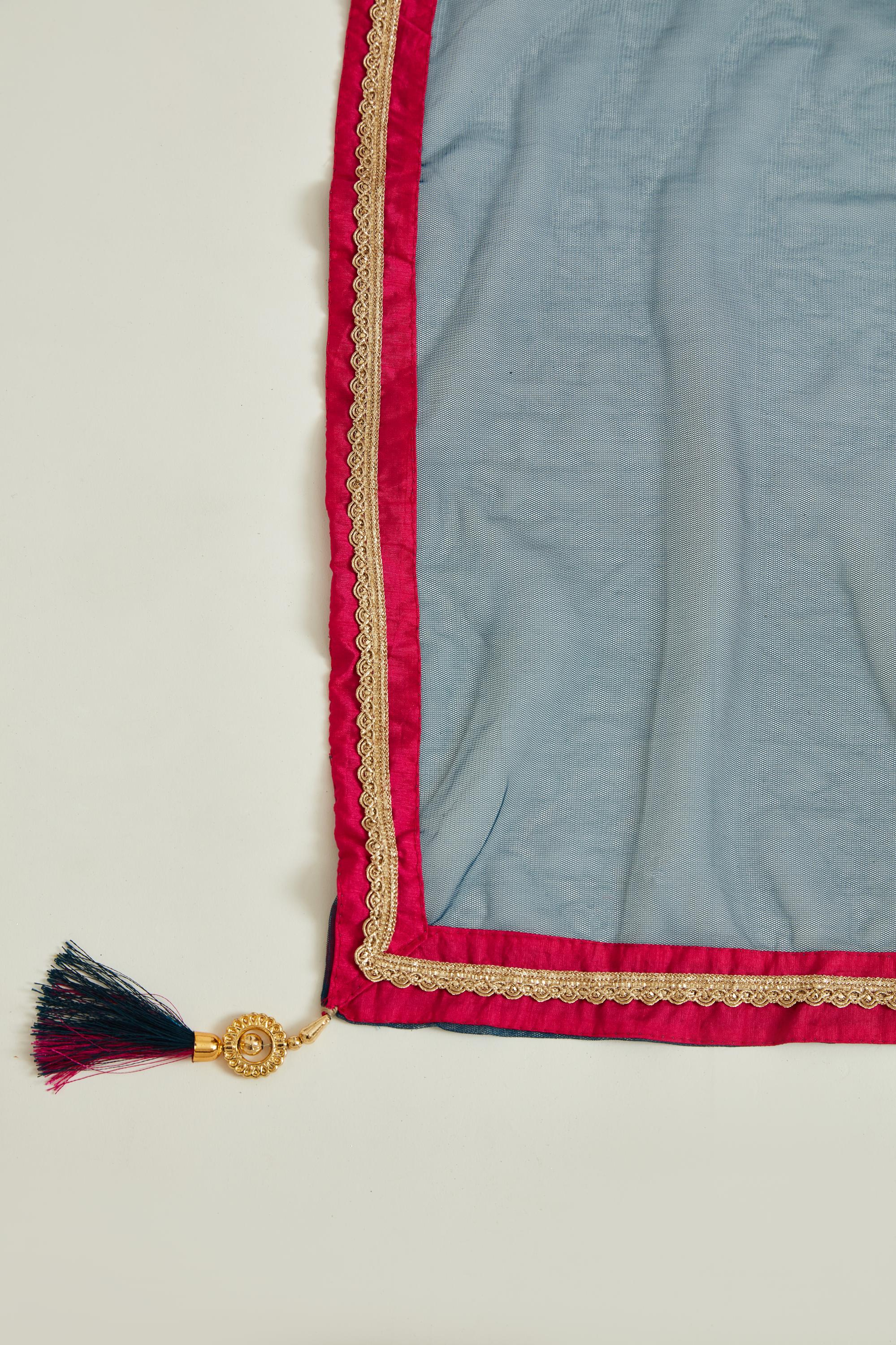 Neerus Peacock Colour Georgette Fabric Suit - Image 5