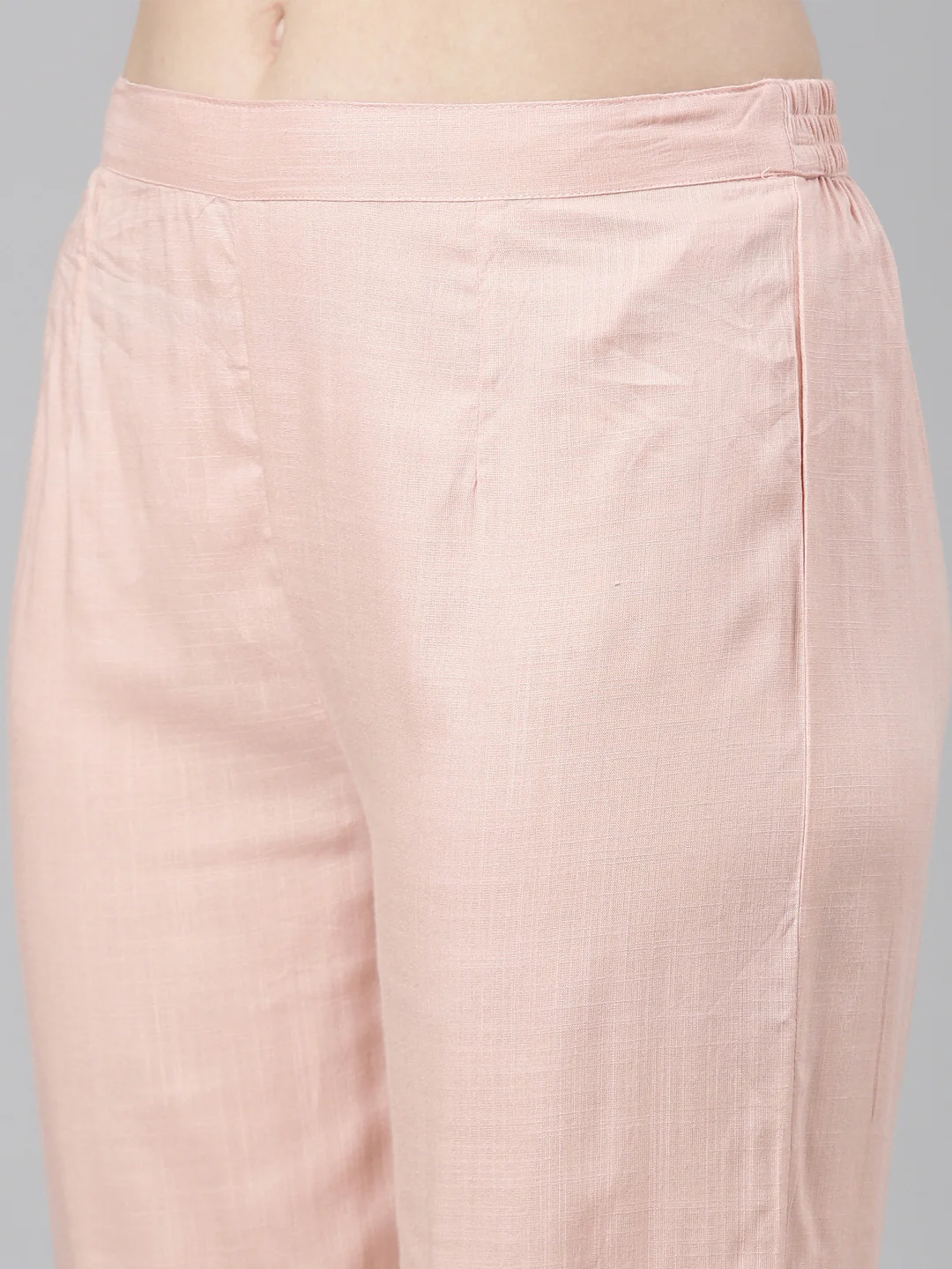 Neerus Pink Casual Floral Anarkali Kurta and Trousers With Dupatta - Image 7
