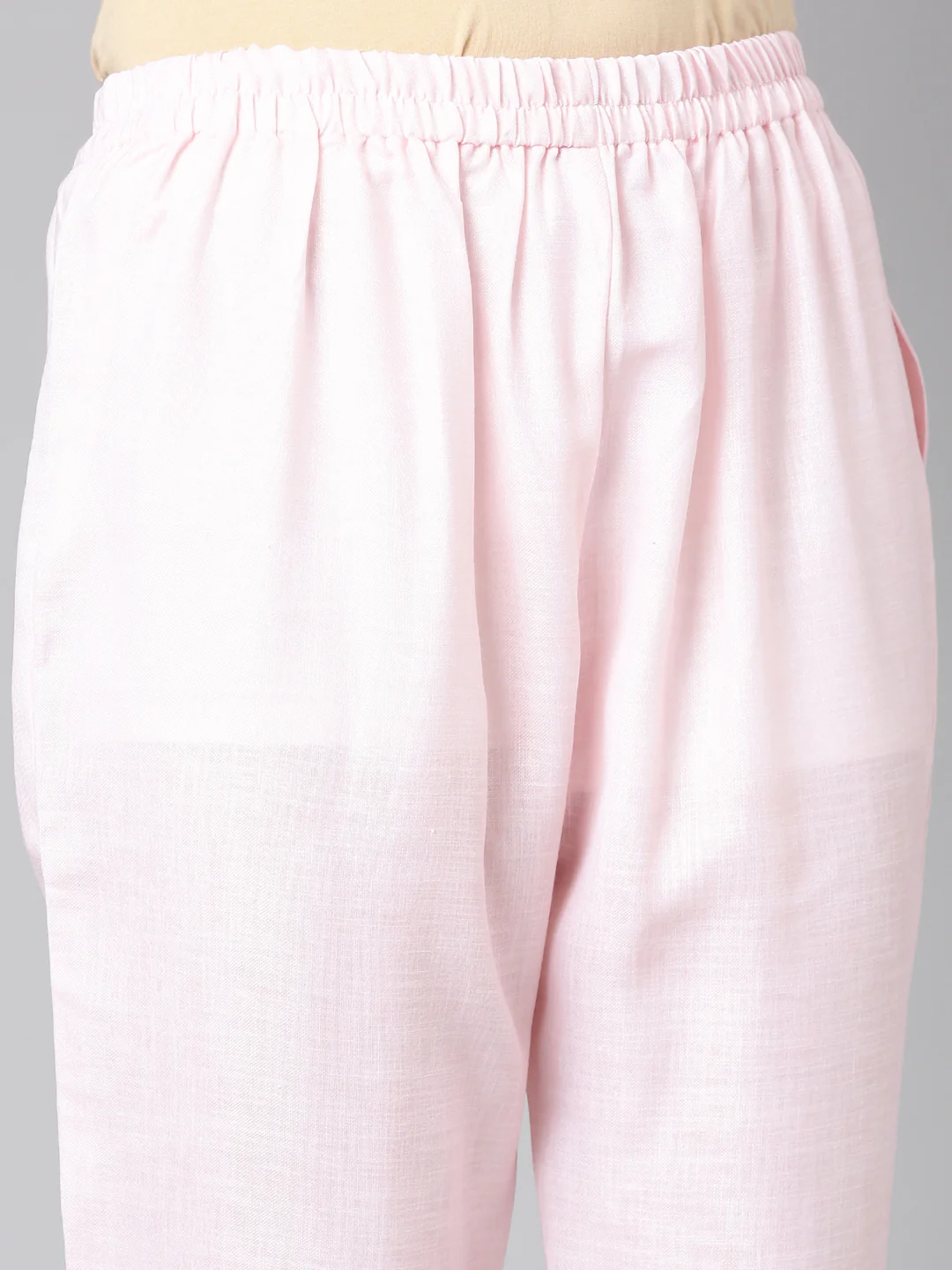 Neerus Pink Casual Solid Kurti with Trousers - Image 6