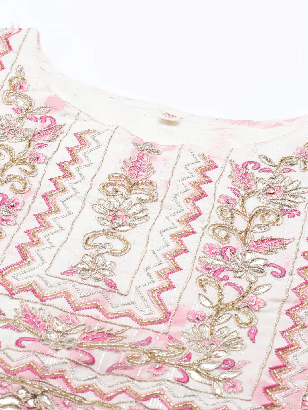 Neerus Pink Color Cotton Fabric Kurta - Image 2