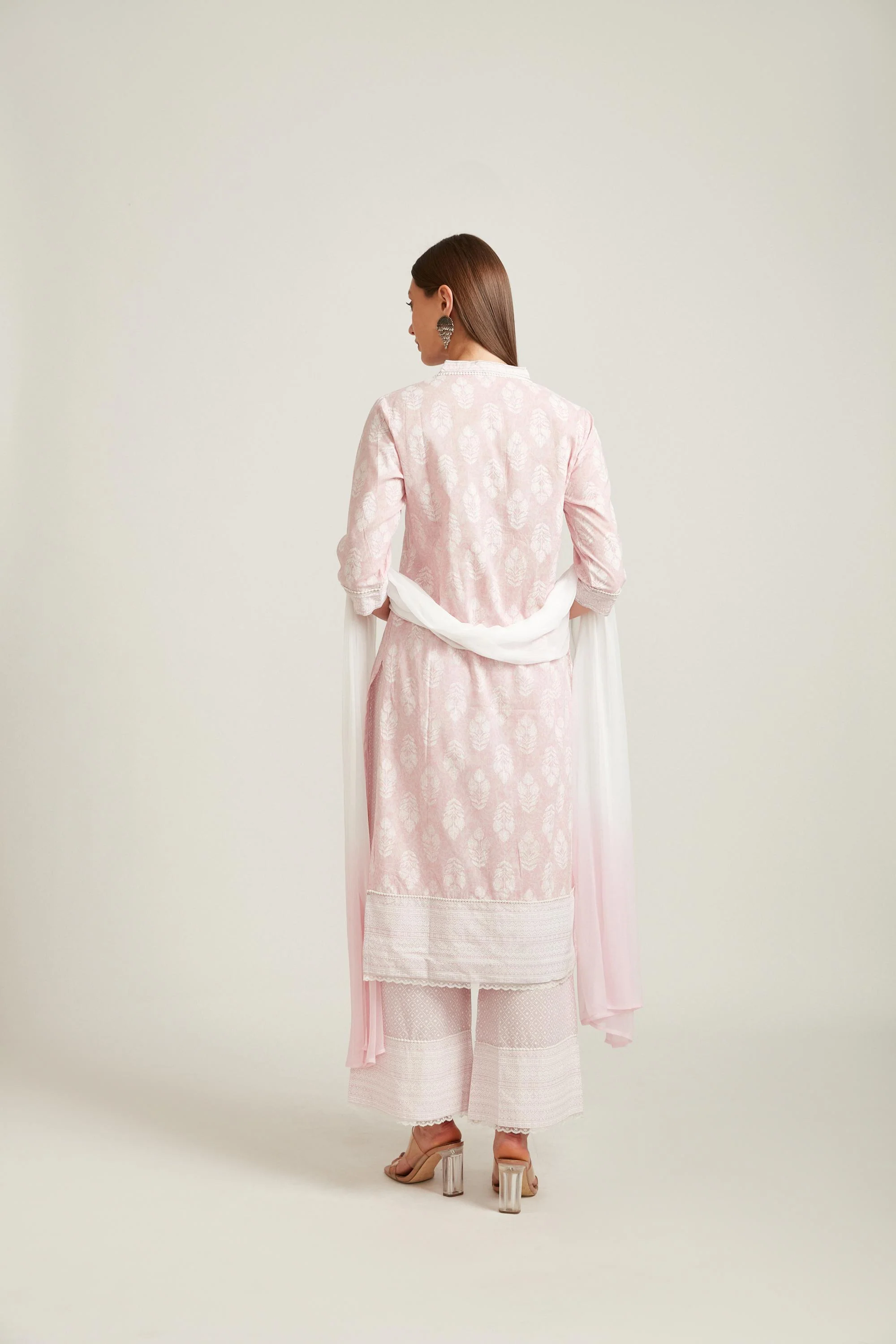 Neerus Pink Color Cotton Fabric Salwar Kameez - Image 2