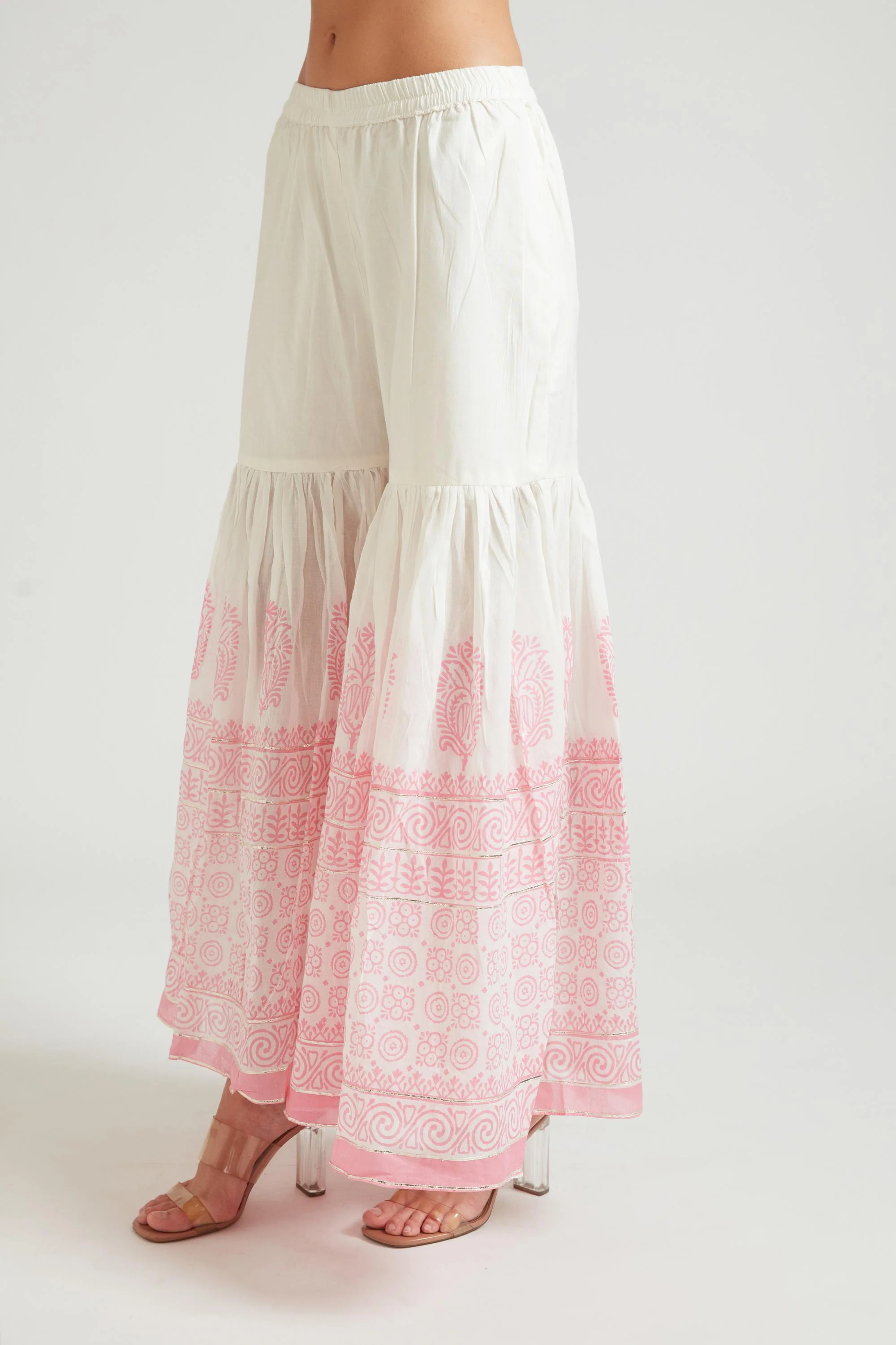 Neerus Pink Color Cotton Fabric Salwar Kameez - Image 4