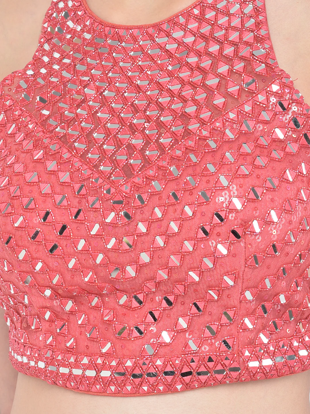 Neerus Pink Color Georgette Fabric Lehenga Choli - Image 7