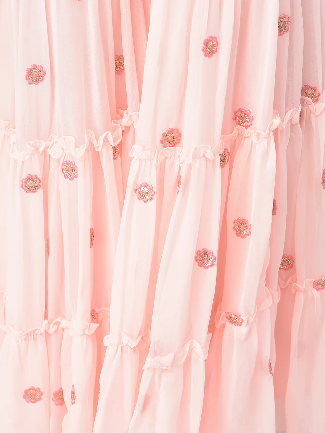 Neerus Pink Color Georgette Fabric Suit-Gharara - Image 5