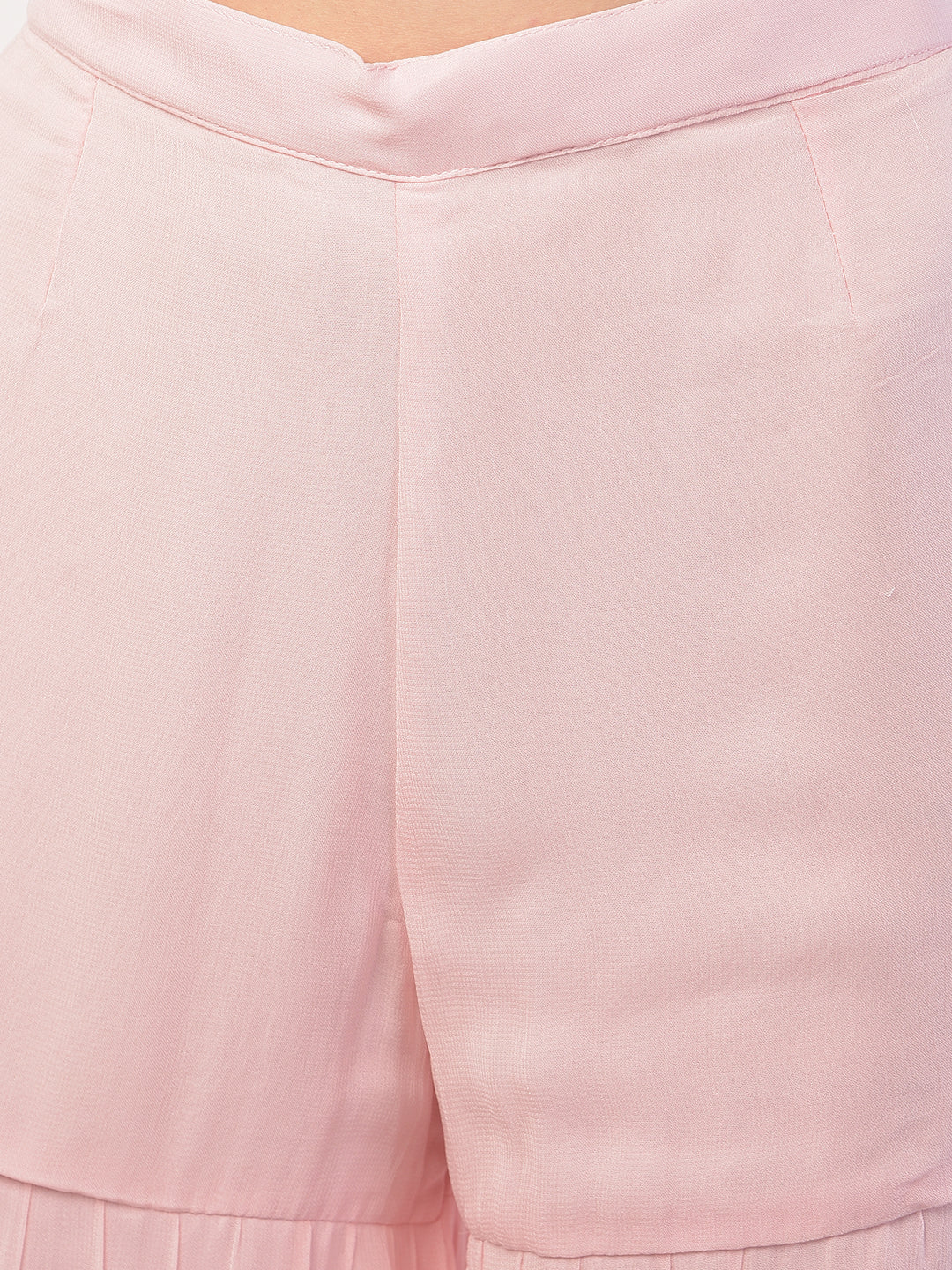 Neerus Pink Color Georgette Fabric Suit-Short Anarkali - Image 5