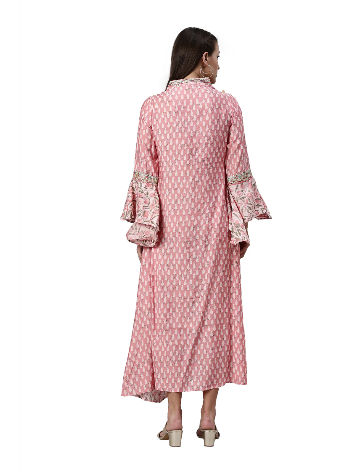 Neerus Pink Color Model Fabric Kurta - Image 5