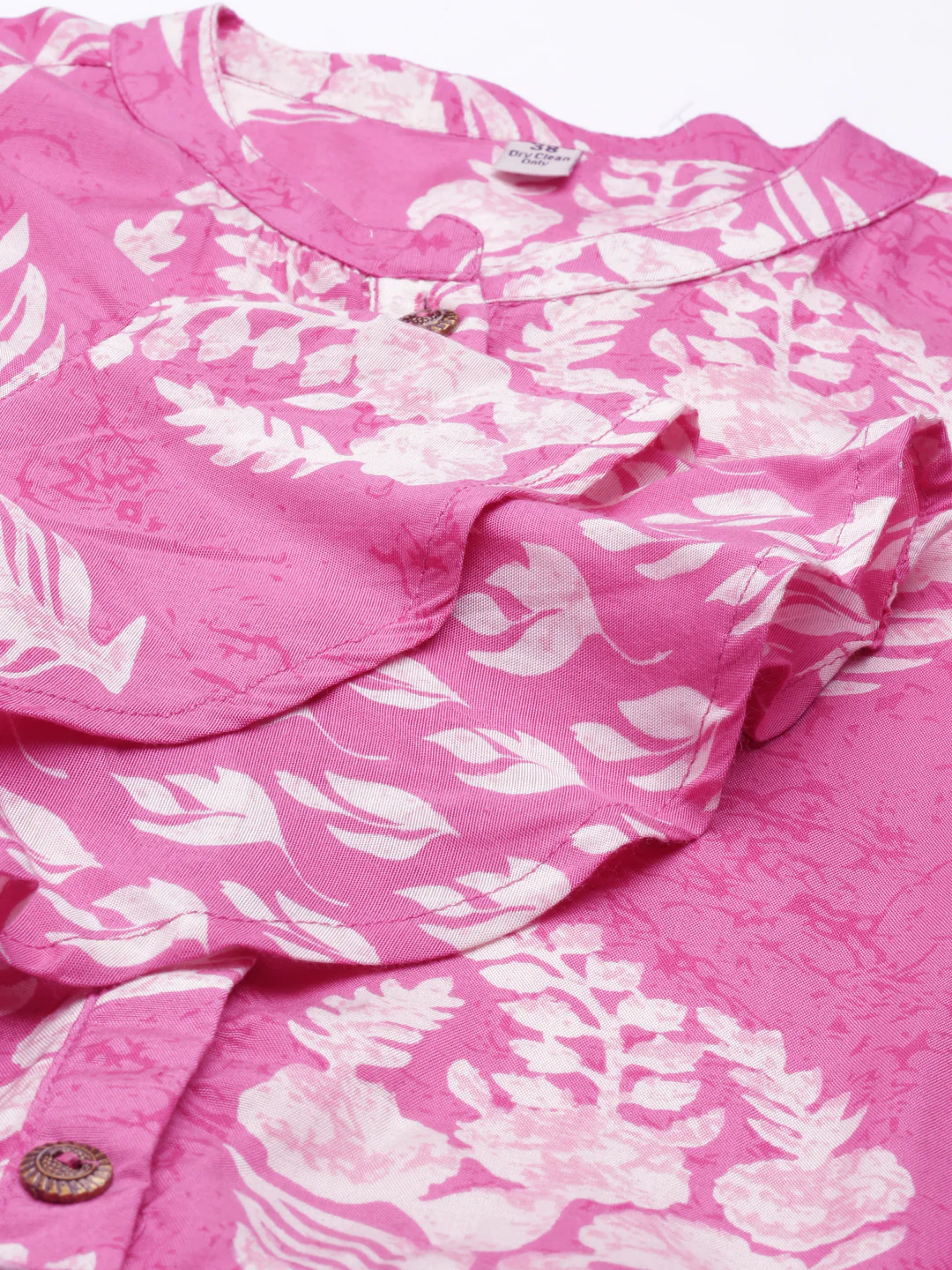 Neerus Pink Color Santoon Fabric Kurta - Image 8