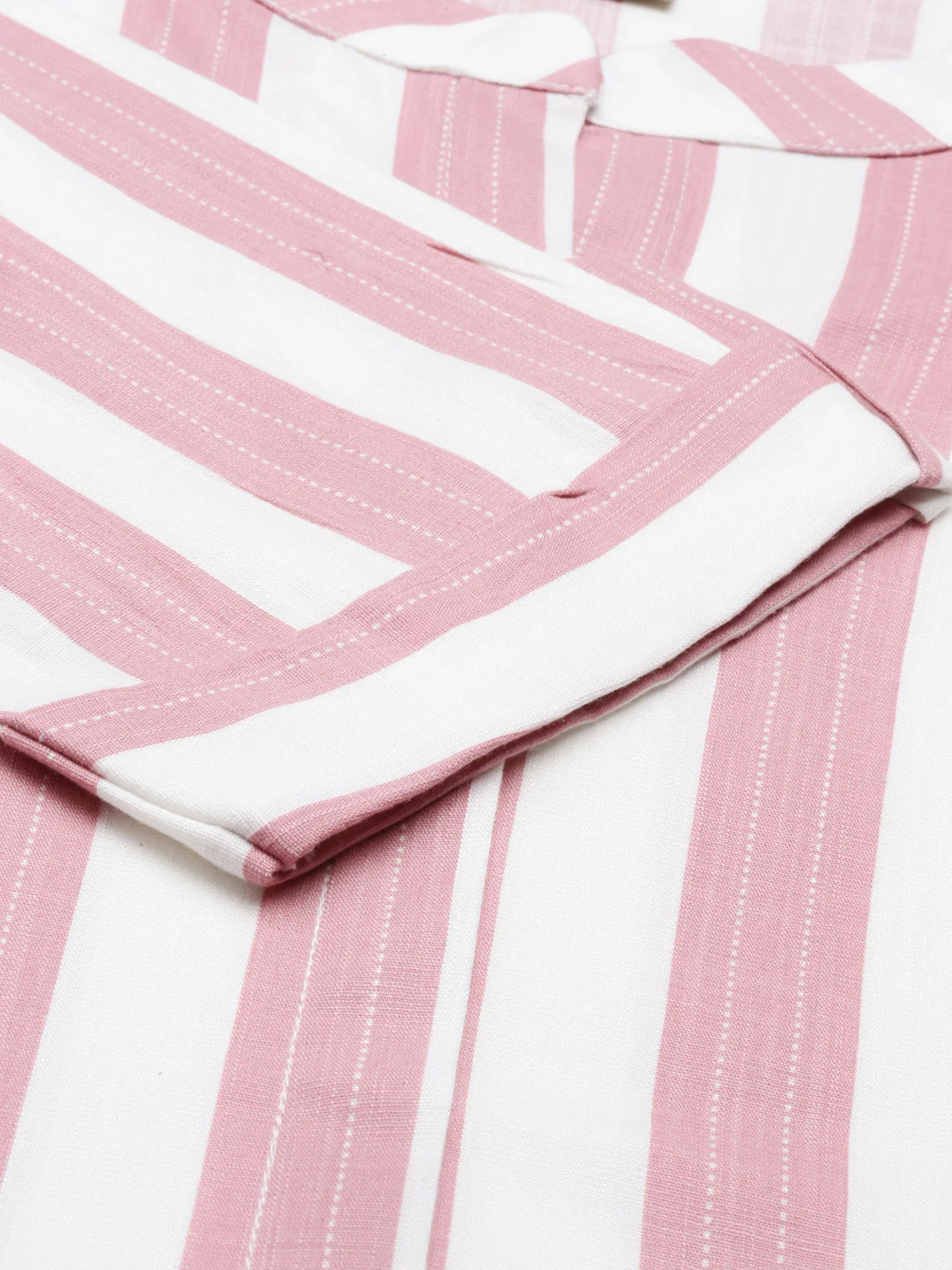 Neerus Pink Color Slub Rayon Fabric Kurta - Image 7