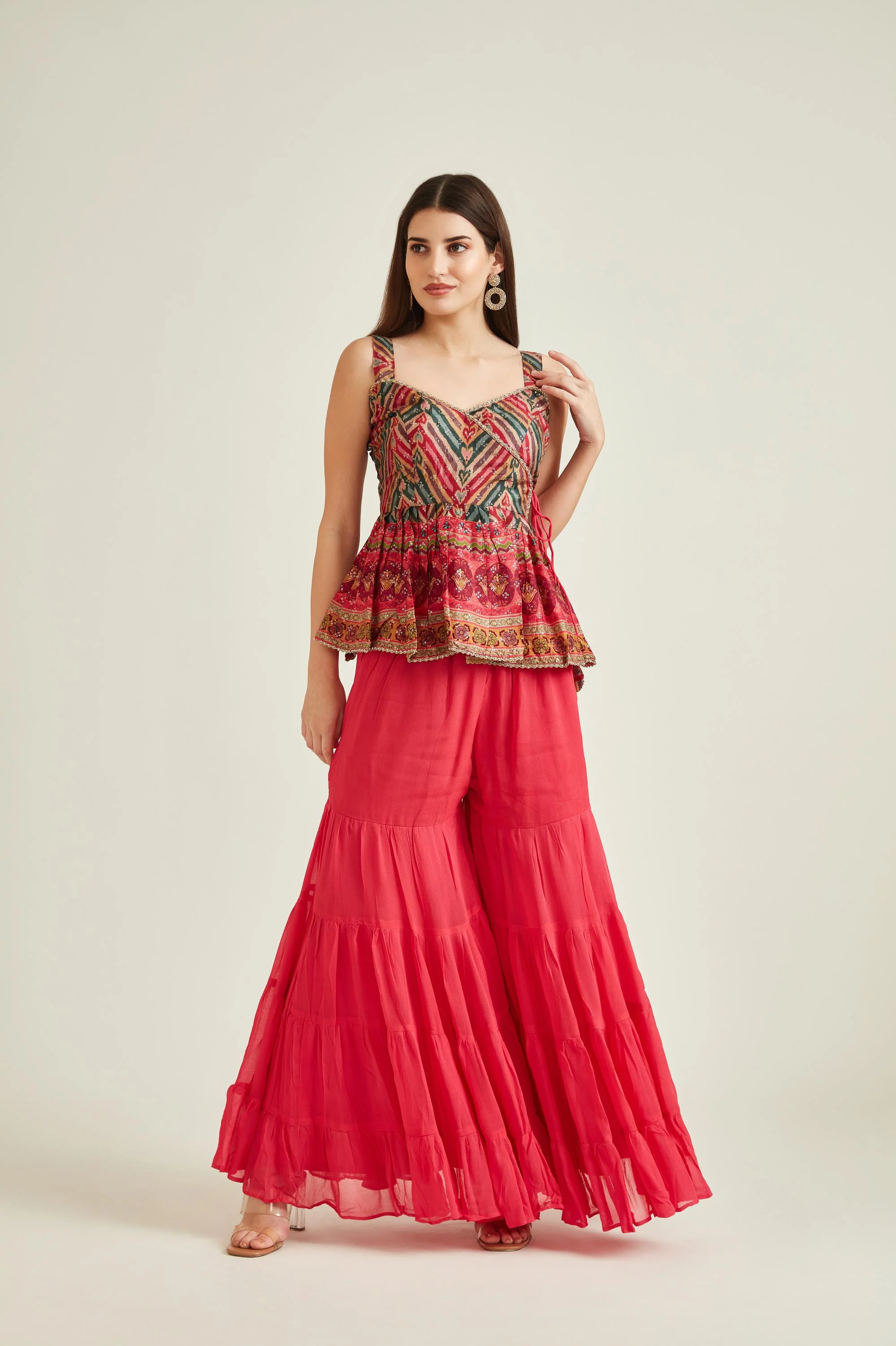 Neerus Pink Colour Silk Fabric Suit - Image 4