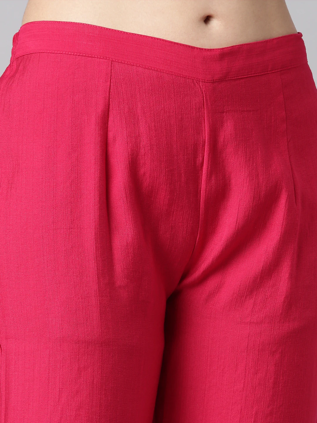 Neerus Pink Embroidered Straight Kurta and Trousers With Dupatta - Image 6