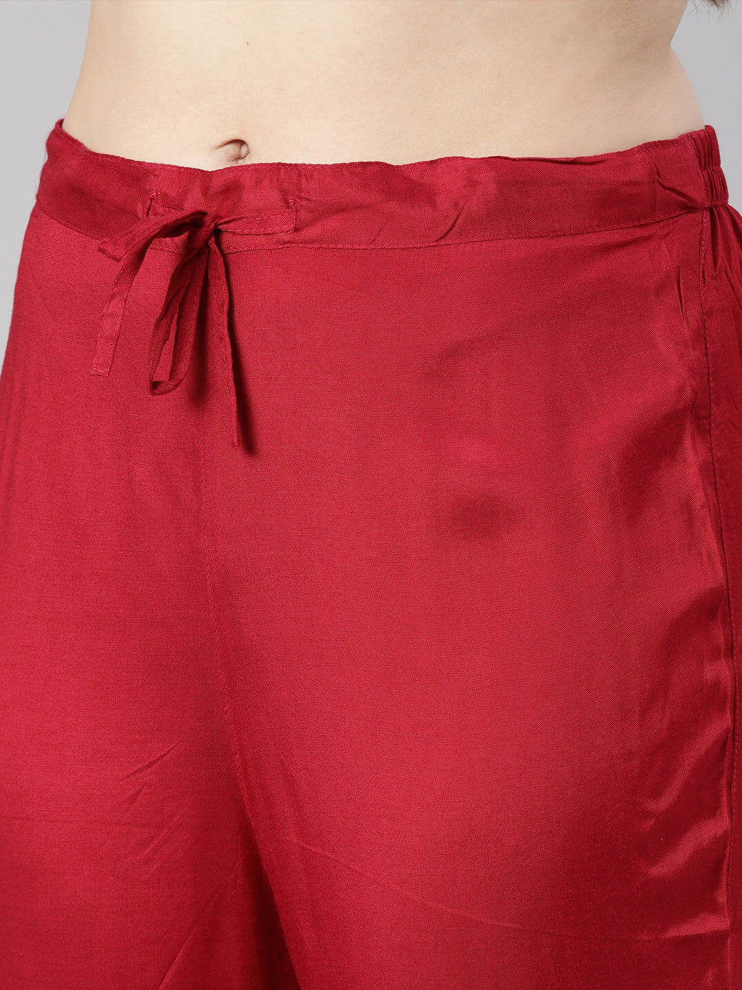 Neerus Pink Pleated Flared Bandhani Kurta And  Trousers With Dupatta - Image 5