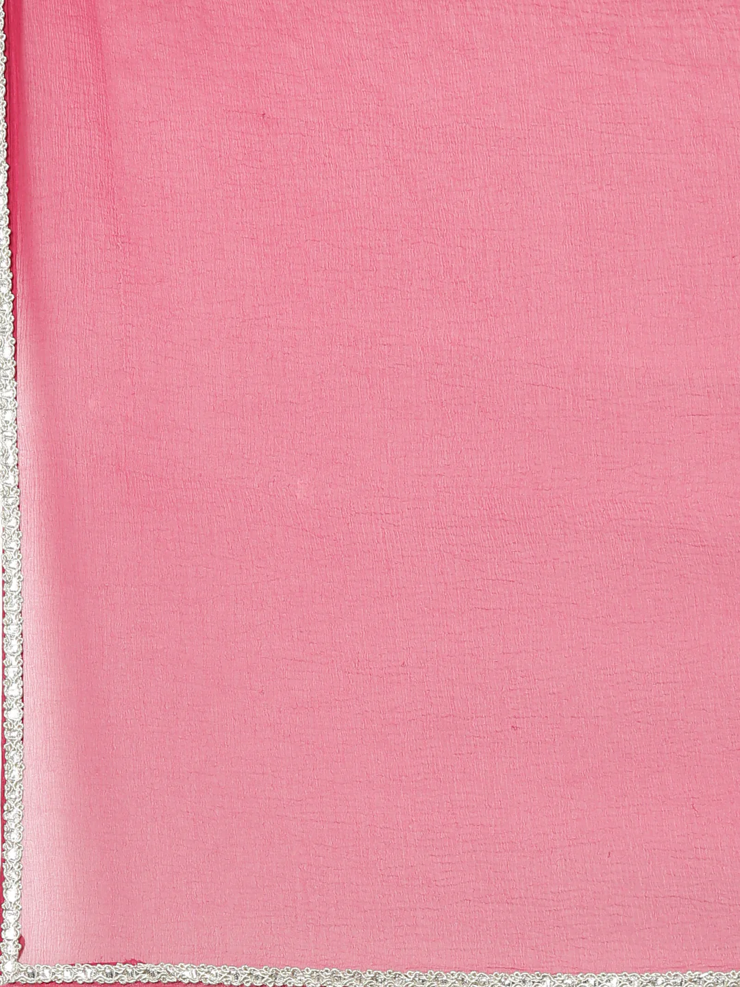 Neerus Pink Pleated Straight Embroidered Kurta And Trousers With Dupatta - Image 7