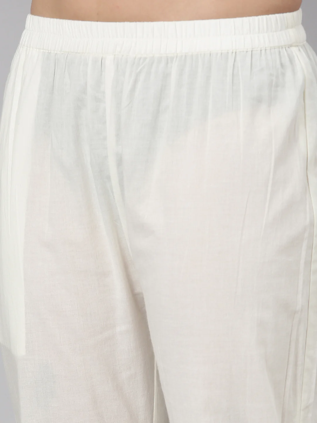 Neerus Pink Pleated Straight Floral Kurta And Trousers With Dupatta - Image 6