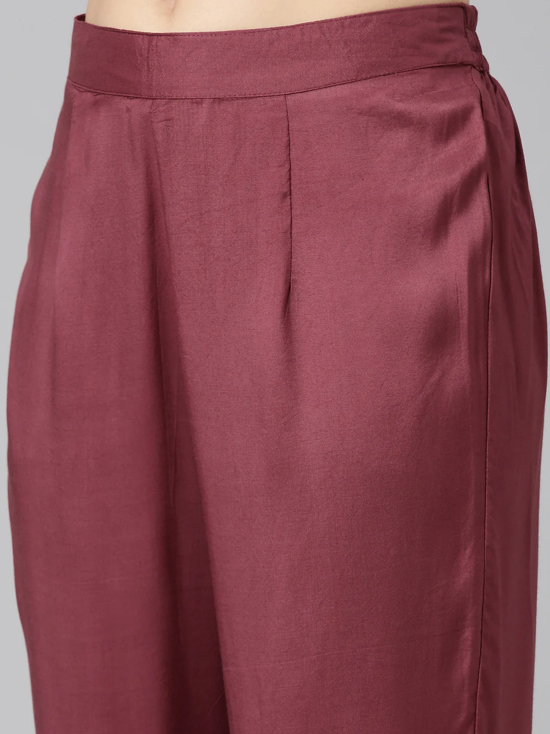 Neerus Pink Pleated Straight Printed Kurta And Trousers With Dupatta - Image 6