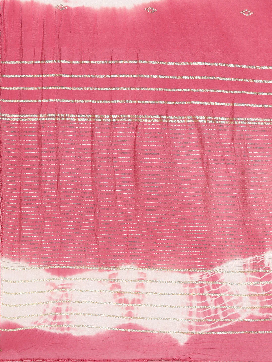 Neerus Pink Pleated Straight Printed Kurta And Trousers With Dupatta - Image 7