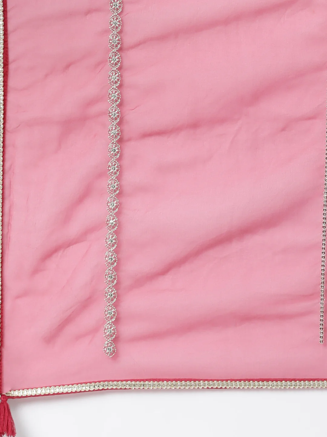 Neerus Pink Regular Knee Length Printed Kurta Printed Trousers With Dupatta - Image 7
