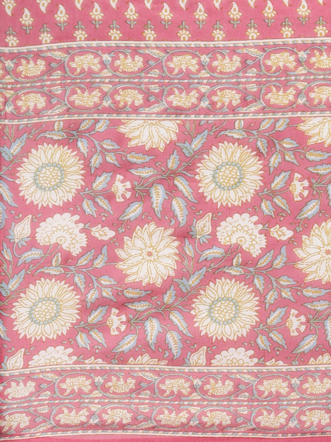 Neerus Pink Regular Knee Length Printed Kurta Printed Trousers With Dupatta - Image 7