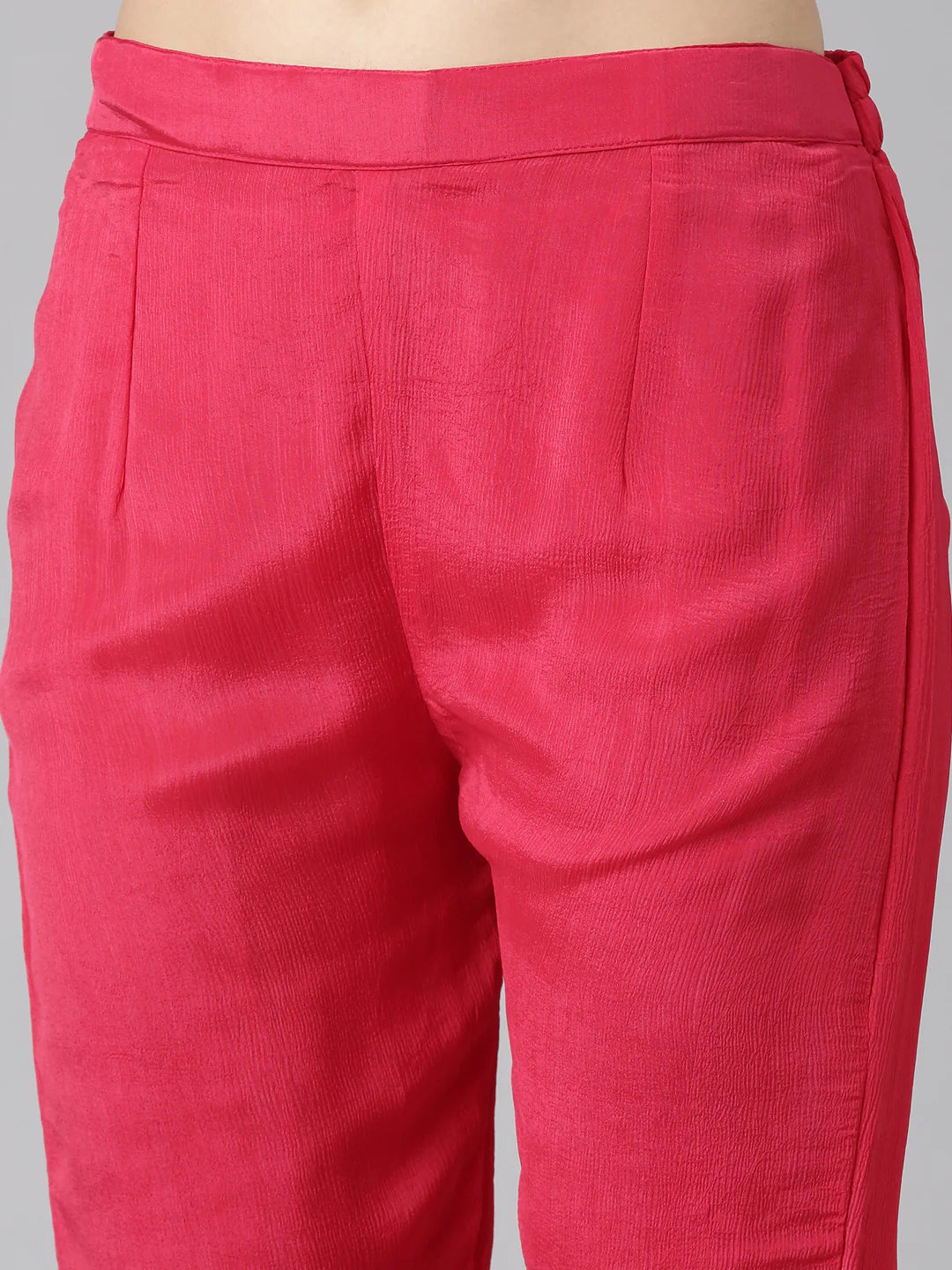 Neerus Pink Regular Straight Embroidered Kurta And Trousers With Dupatta - Image 6