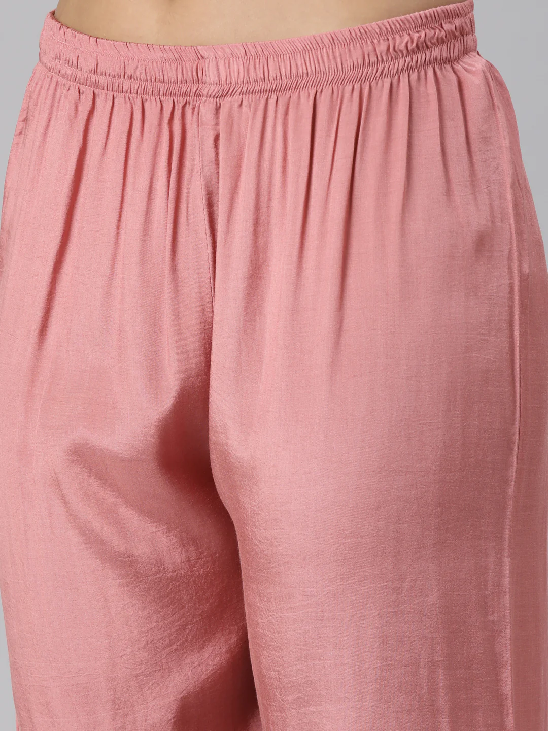 Neerus Pink Regular Straight Floral Kurta And Trousers With Dupatta - Image 7