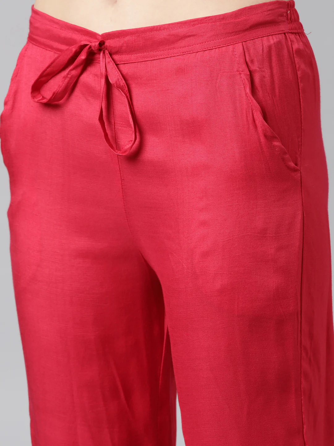 Neerus Pink Regular Straight Floral Kurta And Trousers With Dupatta - Image 6