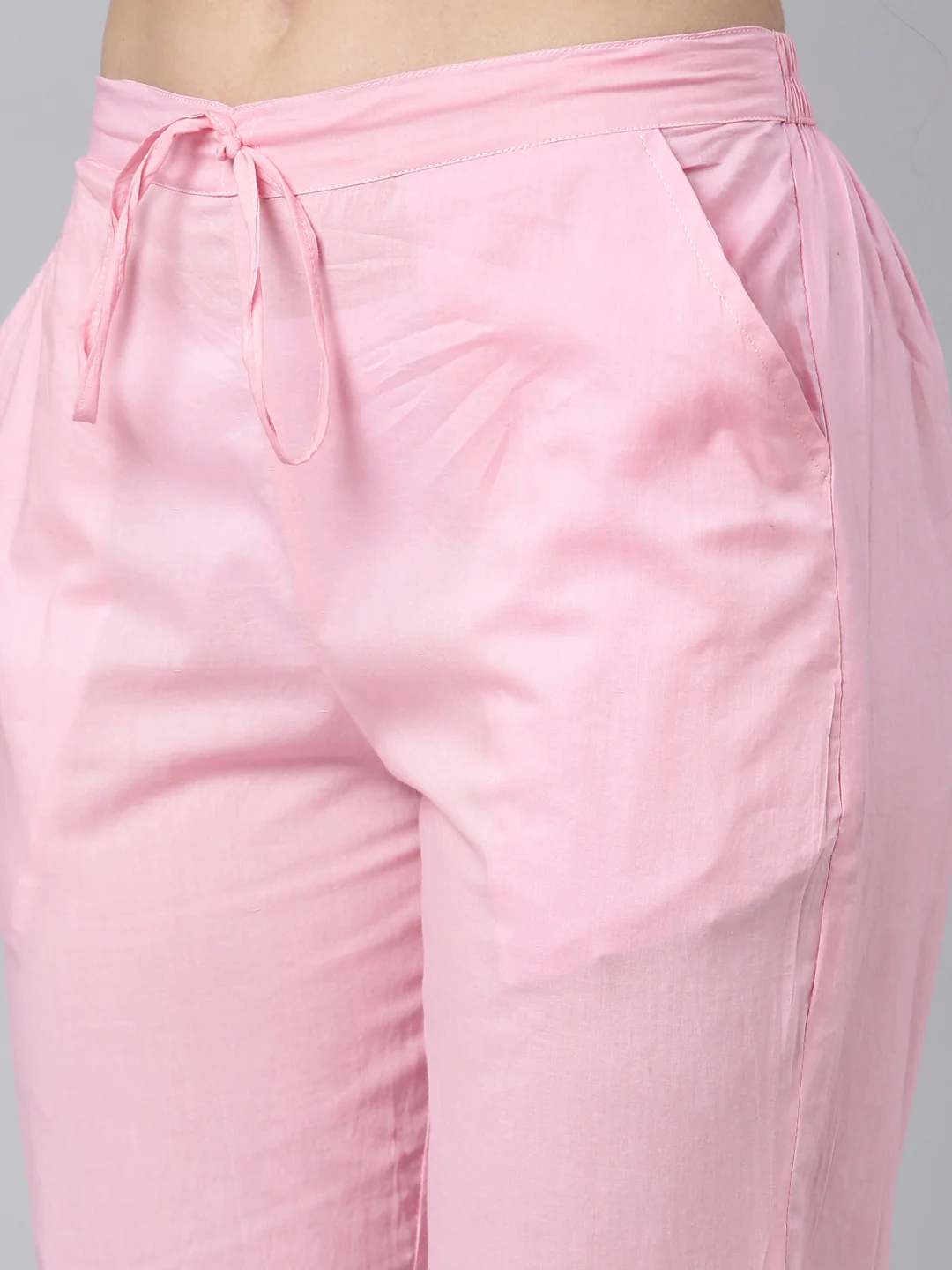 Neerus Pink Regular Straight Floral Kurta And Trousers With Dupatta - Image 6