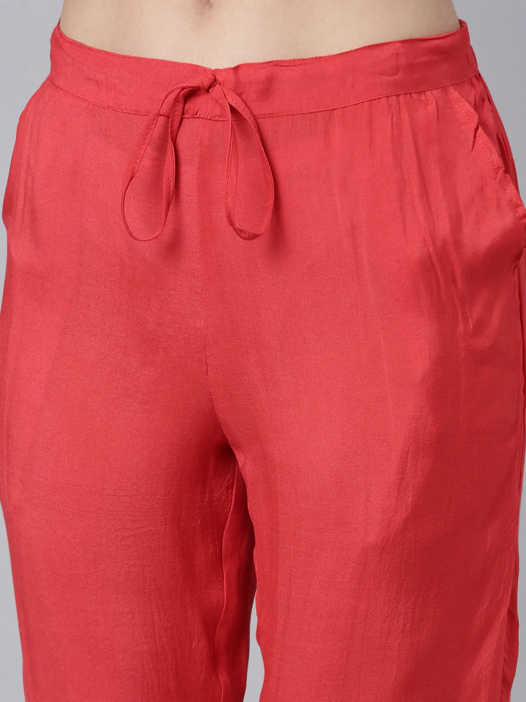 Neerus Pink Regular Straight Floral Kurta And Trousers With Dupatta - Image 6