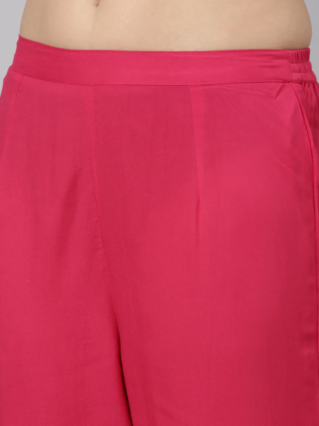 Neerus Pink Regular Straight Floral Kurta And  Trousers With Dupatta - Image 6