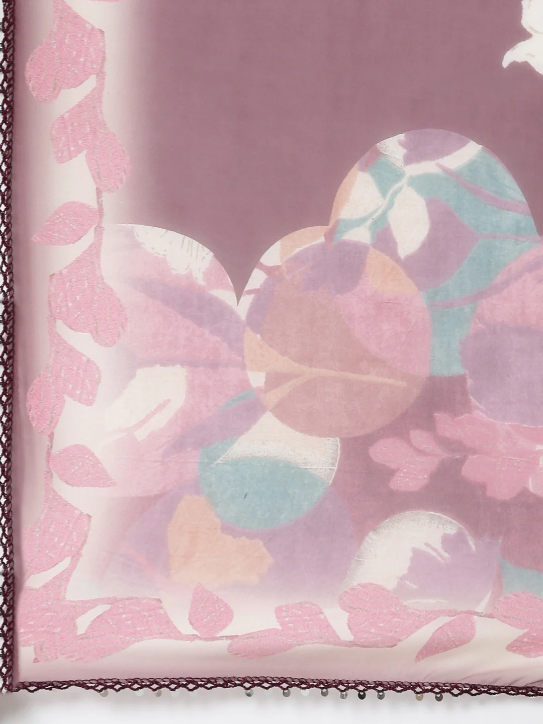 Neerus Pink Regular Straight Floral Kurta And  Trousers With Dupatta - Image 7