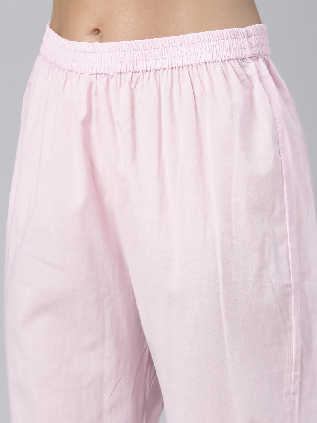 Neerus Pink Regular Straight Floral Kurta And  Trousers With Dupatta - Image 6