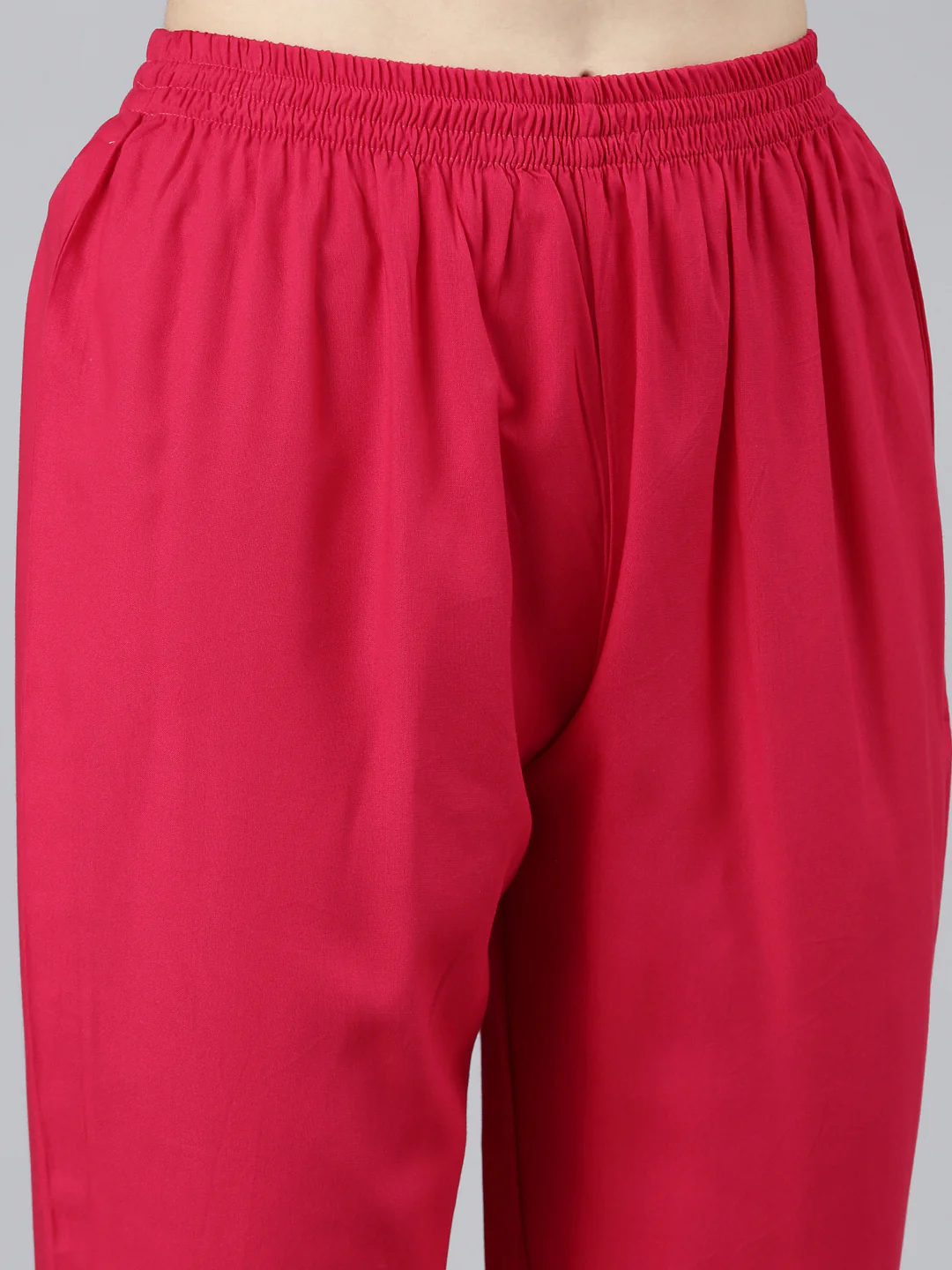Neerus Pink Regular Straight Floral Kurta Sets And Trousers With Dupatta - Image 6